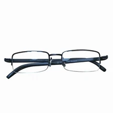 1 Pair Mens Metal Frame Rectangle Half Frame Reading Glasses Classic Readers 