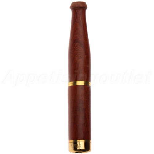 Cigarette Holder Natural Rosewood Tobacco Smoking Pipe Double Filters 85x13mm - Picture 2 of 6