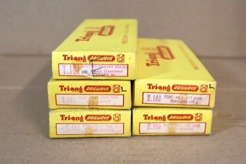 TRIANG T160 T161 TT GAUGE JOB LOT of 5 x TYPE B RIGHT & LEFT POINT TRACK pab - Picture 7 of 7