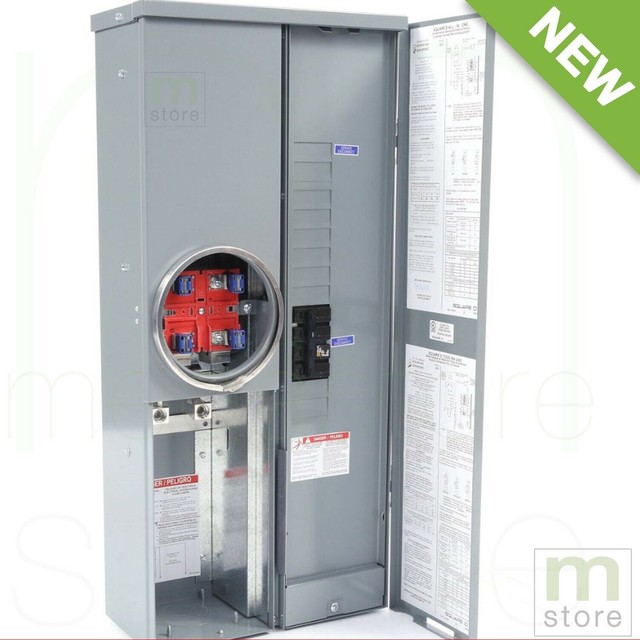 Square D 200 Amp Load Center Main Breaker Panel Meter 16