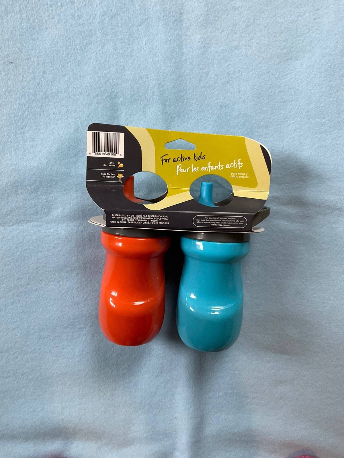 Tommee Tippee Insulated Sportee Bottle 9oz Non-Spill 2pk Ora