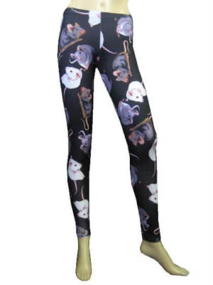Leggings Imprimé Loup - Style Gothique/alternatif - Taille 8 à 22 - Neuf Avec étiquette