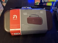 Atrix Travel/Storage Case - Nintendo Switch - Quality Leather Brown/Gold Zipper