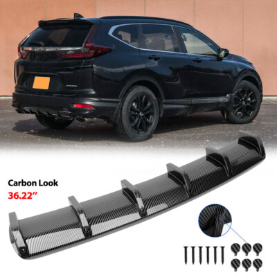 For Honda CR-V CRV Carbon Fiber Rear Bumper Diffuser Spoiler Splitter 6 fins Lip