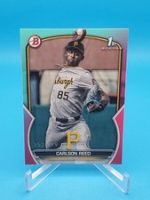 Carlson Reed 2023 Bowman Draft #BD-11 1st Bowman Aqua Pink Gradient Paper /199