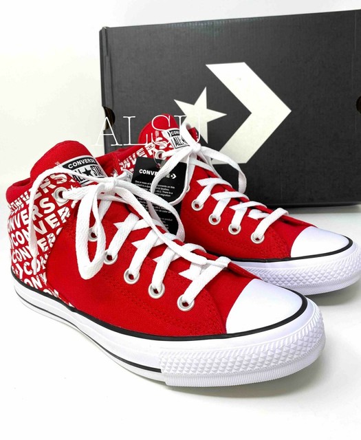 dark red high top converse