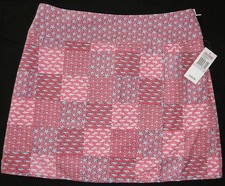 NWT WOMEN'S 0 2 6 8 VINEYARD VINES PATCHWORK SKIRT RASPBERRY CHOICE