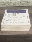 Vintage 1974 Monopoly Game Parker Brothers Replacement Deed Cards