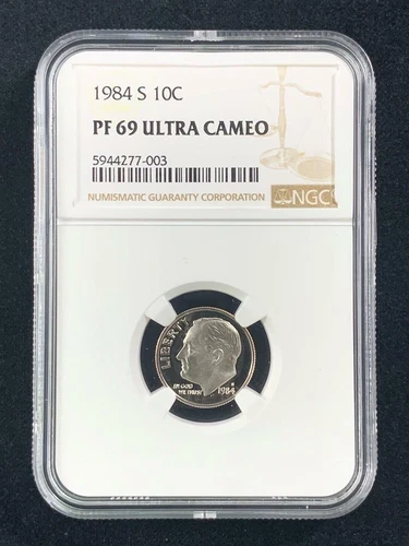 1984 S 10C Roosevelt Dime PF69 Ultra Cameo NGC; PR69 DCAM UCAM EDGEVIEW SKU 2650