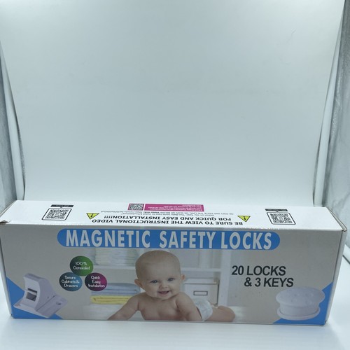 ECO BABY Magnet Sicherheitsschlösser, 20 Schlösser und 3 Schlüssel NEU OPEN BOX