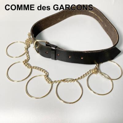 COMME des GARÇONS レザー チェーン リング ベルト COMME des GARCONS Leather Chain Ring Belt for Women From Japan