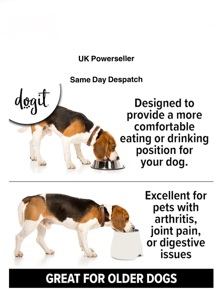 Dogit Elevated Dog Bowl Dish Raised Food Water Large Older Dogs 900ml