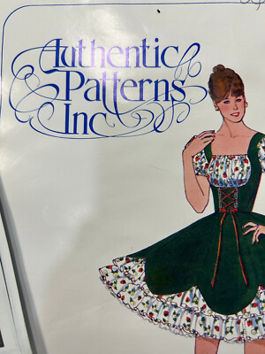 1980s Authentic Patterns Inc. Western 327 Square Dance Dress Size 5 7 9 Uncut