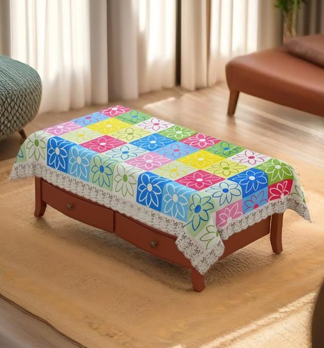 PVC 4 Seater Table Cover Floral Rectangular Table Cloth Tablecloth 40x60 Inches - Picture 27 of 38