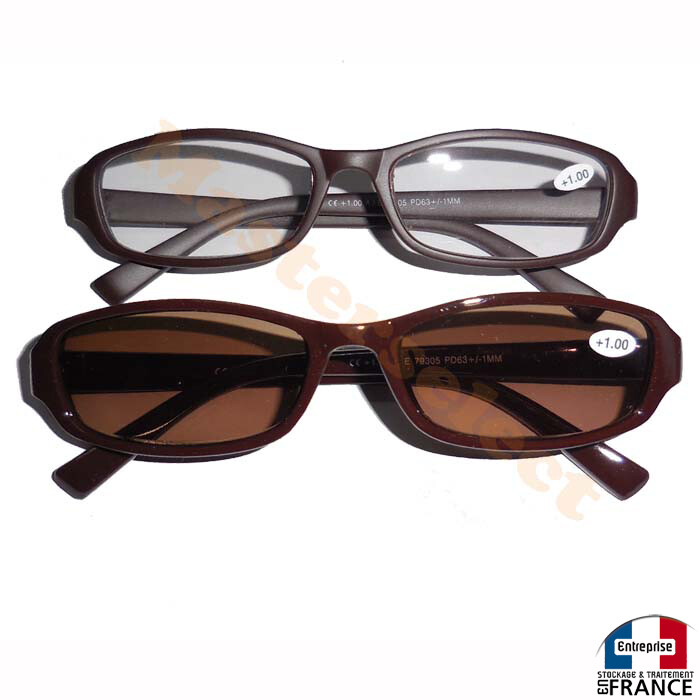 Lunettes Loupes De Lecture - Monture Marron Avec Cordon - Neuf Avec étiquettes - Pour Femme Et Homme Presbyte
