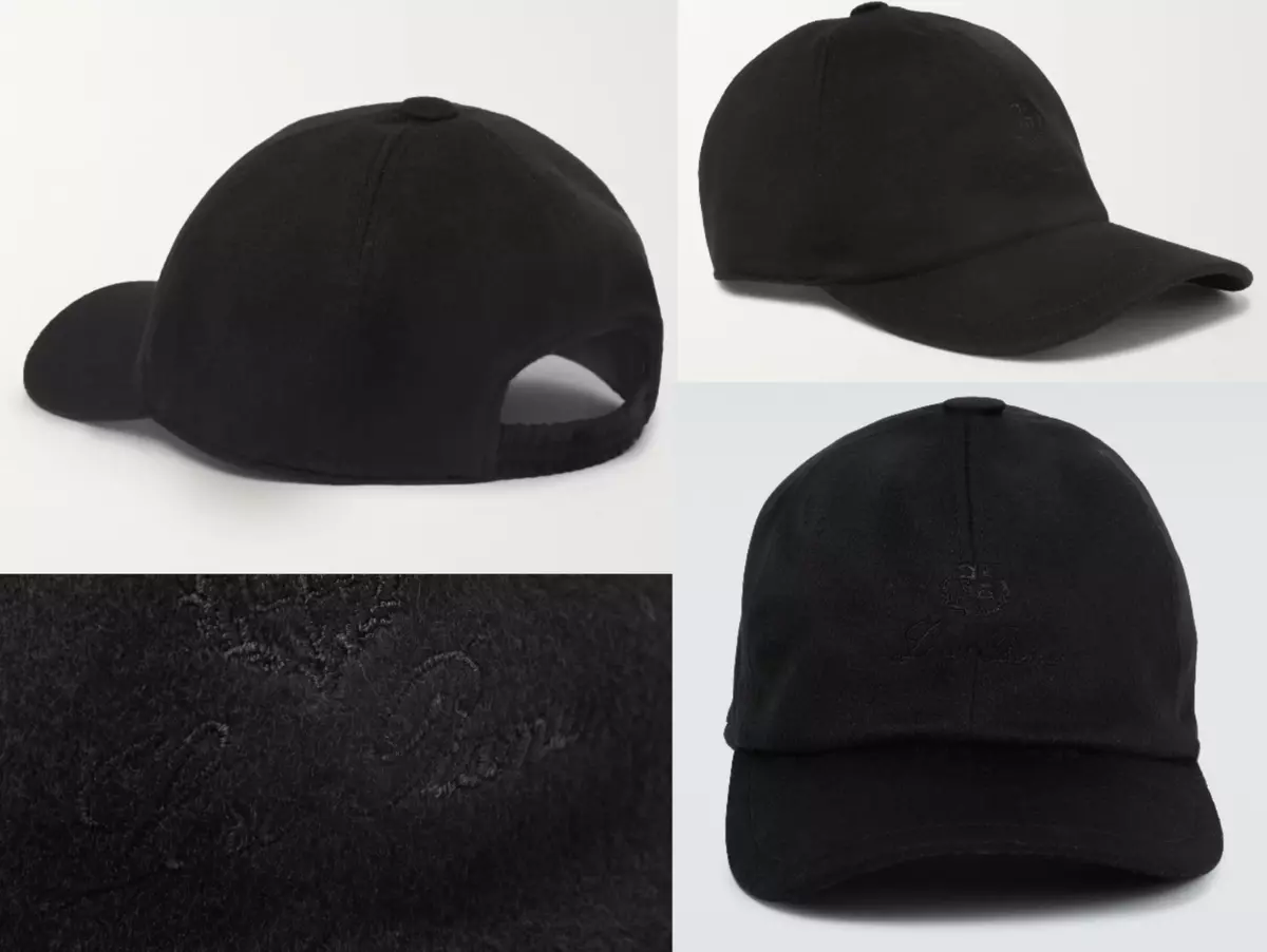 Loro Piana Wind Logo Baseball Cap In Black