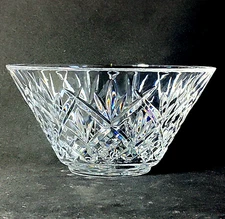 WATERFORD INNISFREE SERVING BOWL, Cut Lead Crystal, 7", Vintage, Made in Ireland