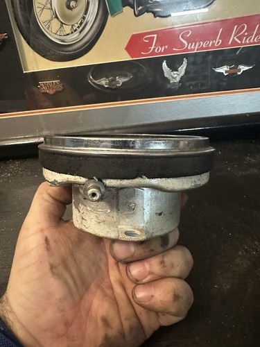 Harley OEM Panhead Shovelhead 62-67 tombstone speedometer KPH Kilometer 752D - Picture 5 of 12