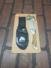 New Ozark Trail 7" Fixed Blade Knives with Stag Handle & Sheath Hunting