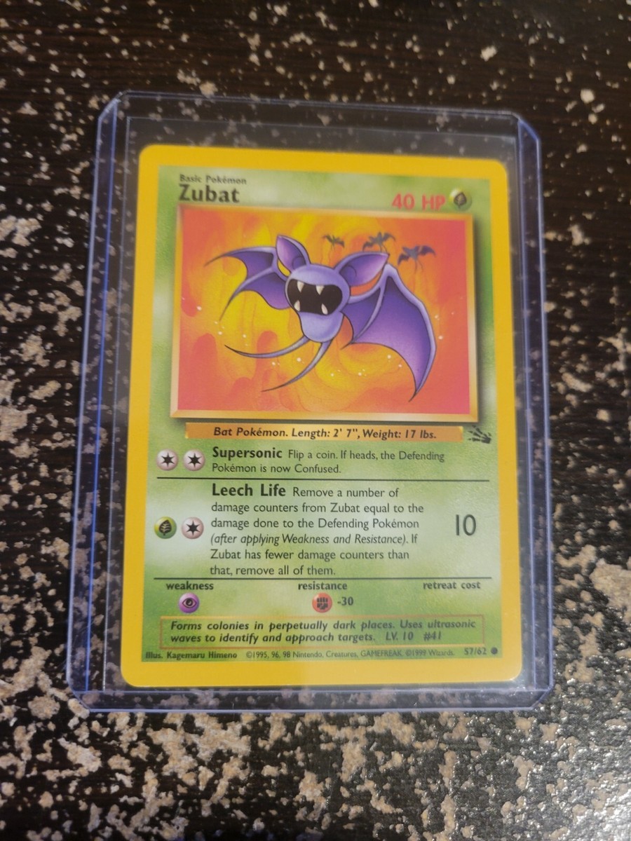 ZUBAT - 57/62 - Fossil - Pokemon Card | eBay
