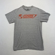 Stark Industries T Shirt Adult Small Gray Short Sleeve Iron Man Marvel Universe