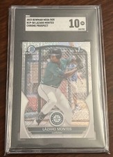 LAZARO MONTES 1st RC SGC 10 2023 Bowman Mega Box #BCP-58 Mojo Rookie Mariners