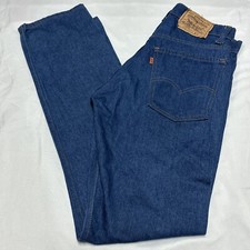 Levi  s Orange Tab 505 9814 Jeans VTG 80s Denim Blue 31x32 Talon USA 65 Cotton