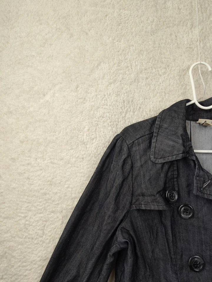 Chaqueta Venezia Mujer 14 Negra Mezcla Algodón Manga Larga Abotonada Denim Blazer Foto 2 de 4