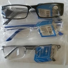 Reading Glasses 2.00 D 3 pairs clear lens lot 