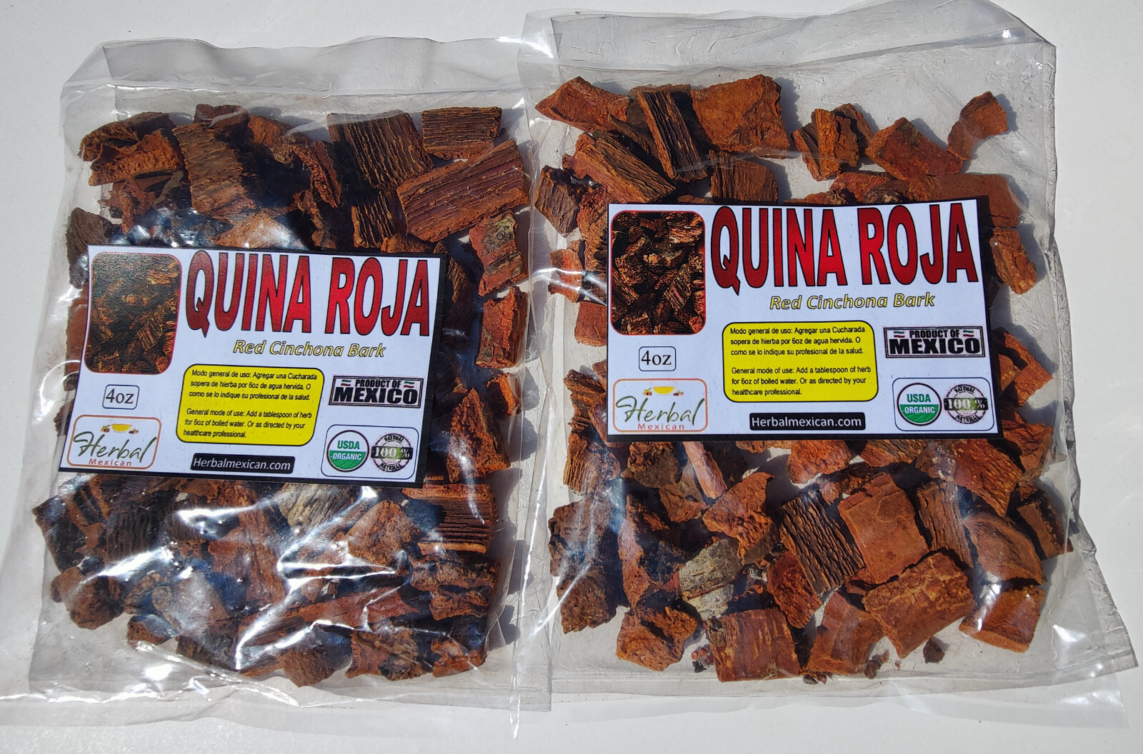 Quina Roja 4oz Cinchona bark Quinina Quino kina corteza de quina Red cinchona !!