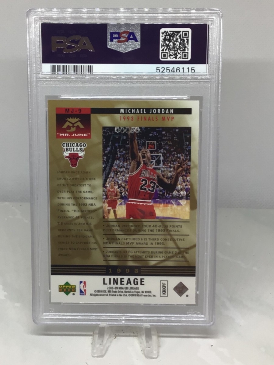2008 UD Lineage Mr June #MJ-9 Michael Jordan PSA 9 (8 in all