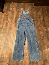 Vintage BUM Equipment Bib Overalls Blue Jean Denim Cargo Pocket Women's Med 90s