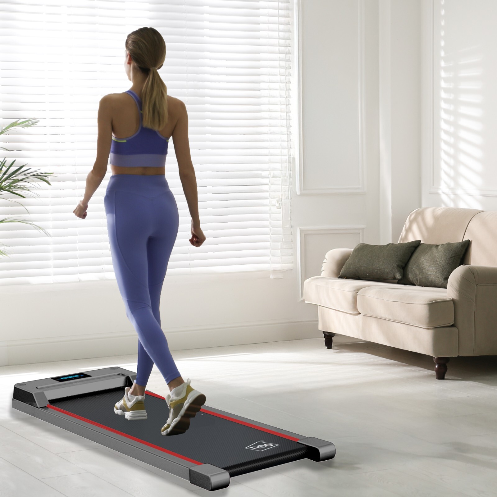 Neo Treadmill Walking Pad Under Desk Portable Adjustable Speed Remote LED Screen