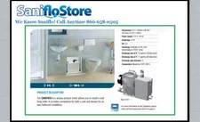 New Saniflo SANIPACK Macerating Wall-Mount Toilet Pump Part# 011