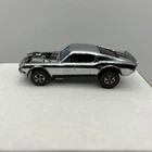 1970 Hot Wheels Redline Custom Ford Mustang Boss Hoss Silver Chrome Original VTG