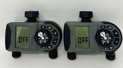ORBIT 56544 2-Outlet Station Hose-Sprinkler Faucet Timer Lot Of 2