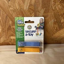 Baby Buddy 2-Piece Secure-A-Toy Safety Straps: Blue/Gold 4j