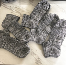 Tommie Copper Ankle Compression Socks Gray Lot of 5 Athletic Diabetic Snug CCC