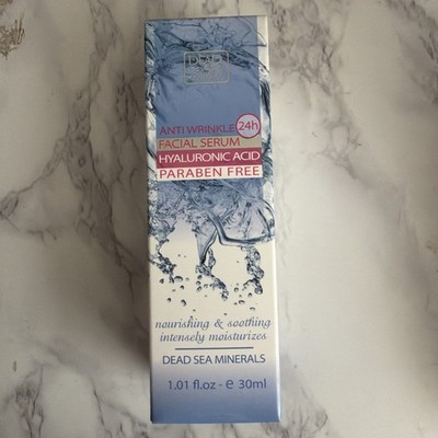 Dead Sea Collection Hyaluronic Acid Facial Serum Anti-Wrinkle 1 oz 30ml Paraben