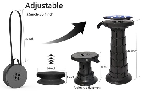 Upgraded Portable Retractable Folding Stool,Camping Telescoping Stools with S... - Picture 3 of 9