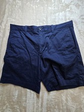 J Crew Shorts Mens Size 34 Navy Blue Solid Casual Chino