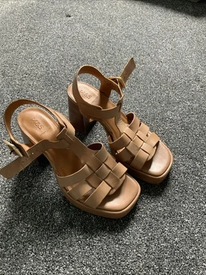 Marks And Spencer Tan Leather Sandals Size 4/37 - Image 1 of 4