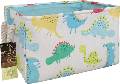 Rectangle Storage Basket Cute Canvas Organizer Bin for Pet/Children Toys, Books,