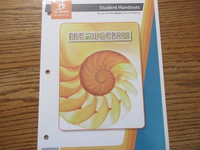 BJU Pre-Algebra (2nd edition) Student Handouts (Video Learning)