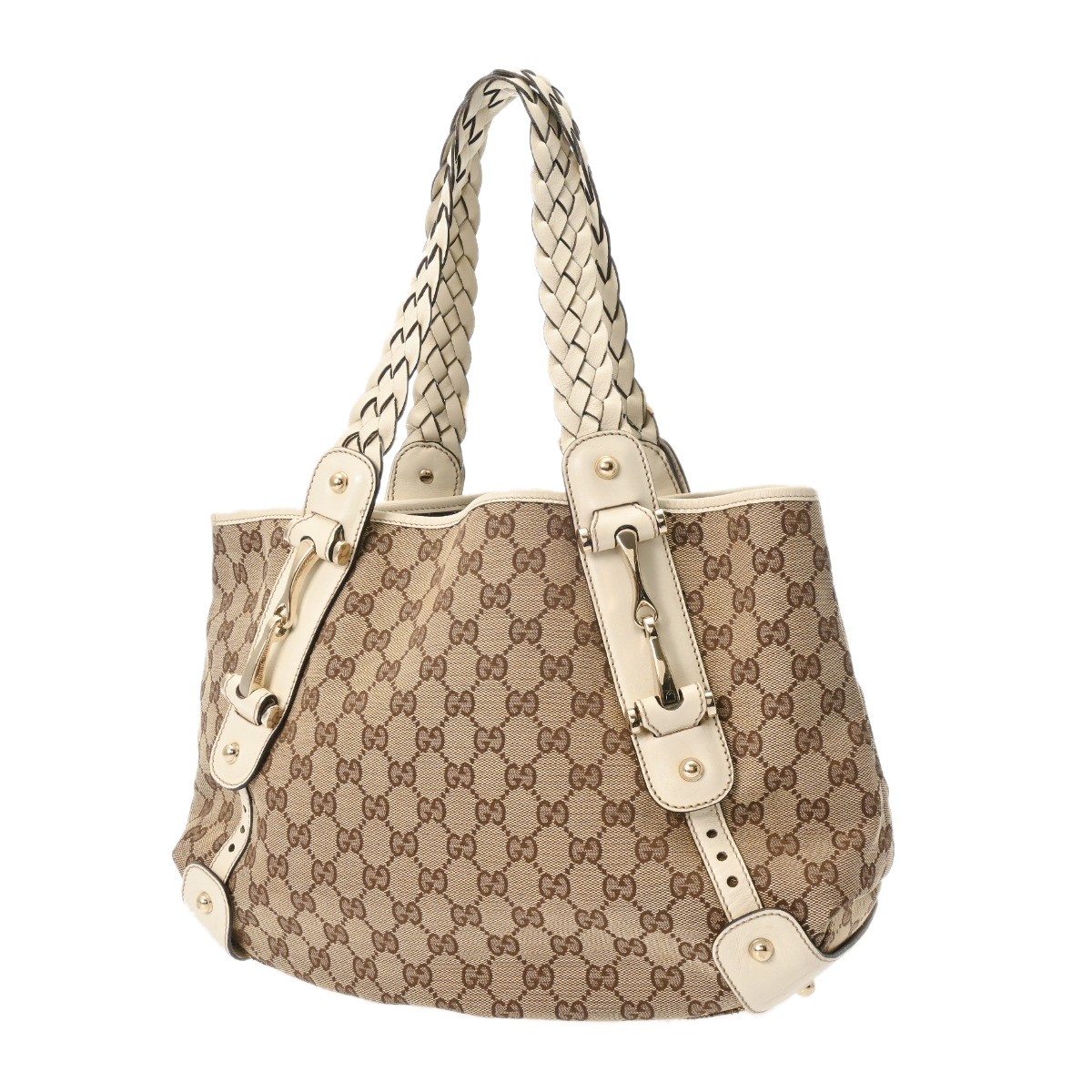GUCCI 162900 001013 GG canvas/leather Beige/Ebony/White Women Tote Bag thumbnail 2