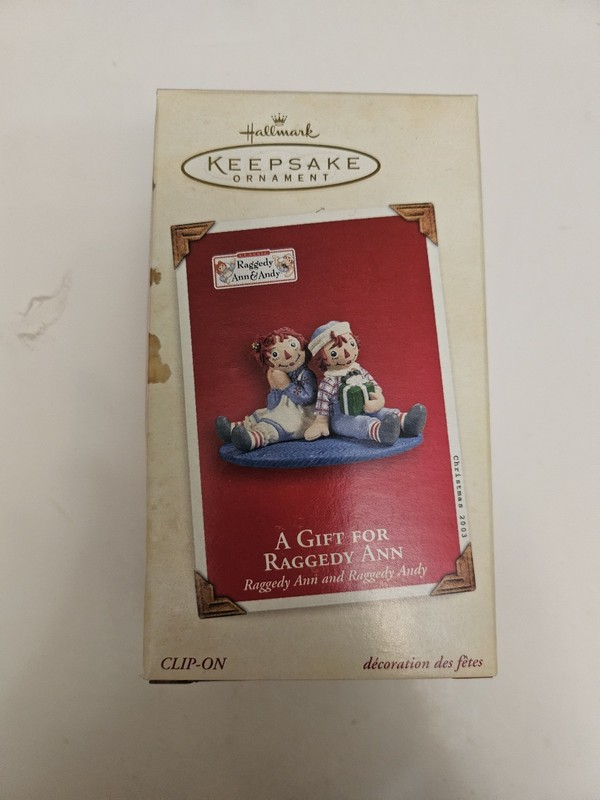 Hallmark Keepsake Ornament A Gift for Ragedy Ann. Ragedy Ann and Ragedy Andy.