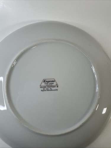 Set of 6 Kaysons Golden Rhapsody 1961 Mid-Century Japan Fine China 9 1/4" Plates - Picture 11 of 11