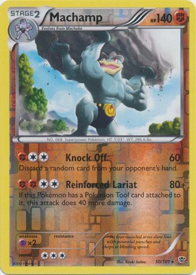 Light Play x 1 Machamp - 50/101 - Rare - Reverse Holo Plasma Blast