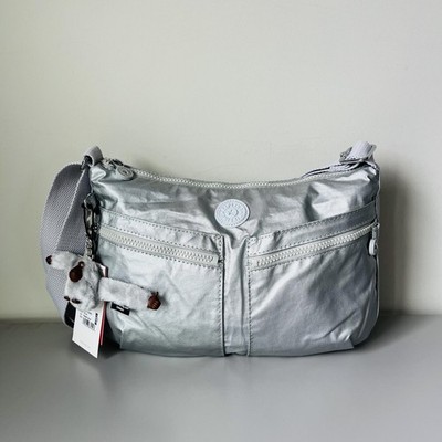 Kipling Izellah Medium Crossbody Bag in Silver NWT