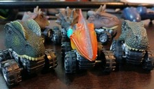Dinobros Lot of 6 Different Dinosaur Head Monster Truck Pull Back Cars